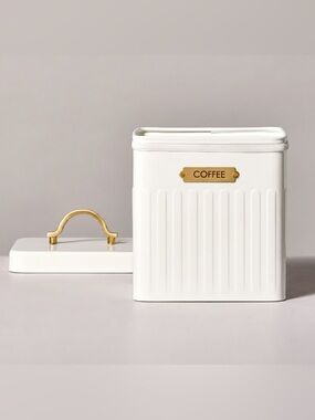 Metal Coffee Tin Cream/Brass - Hearth & Hand Magnolia